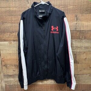 Under Armour Celliant Men’s Full Zip Windbreaker Black/Multicolor Size XXL GREAT